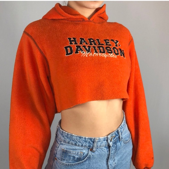 AUTHENTIC VINTAGE HARLEY DAVIDSON CROPPED SWEATER - Picture 2 of 5